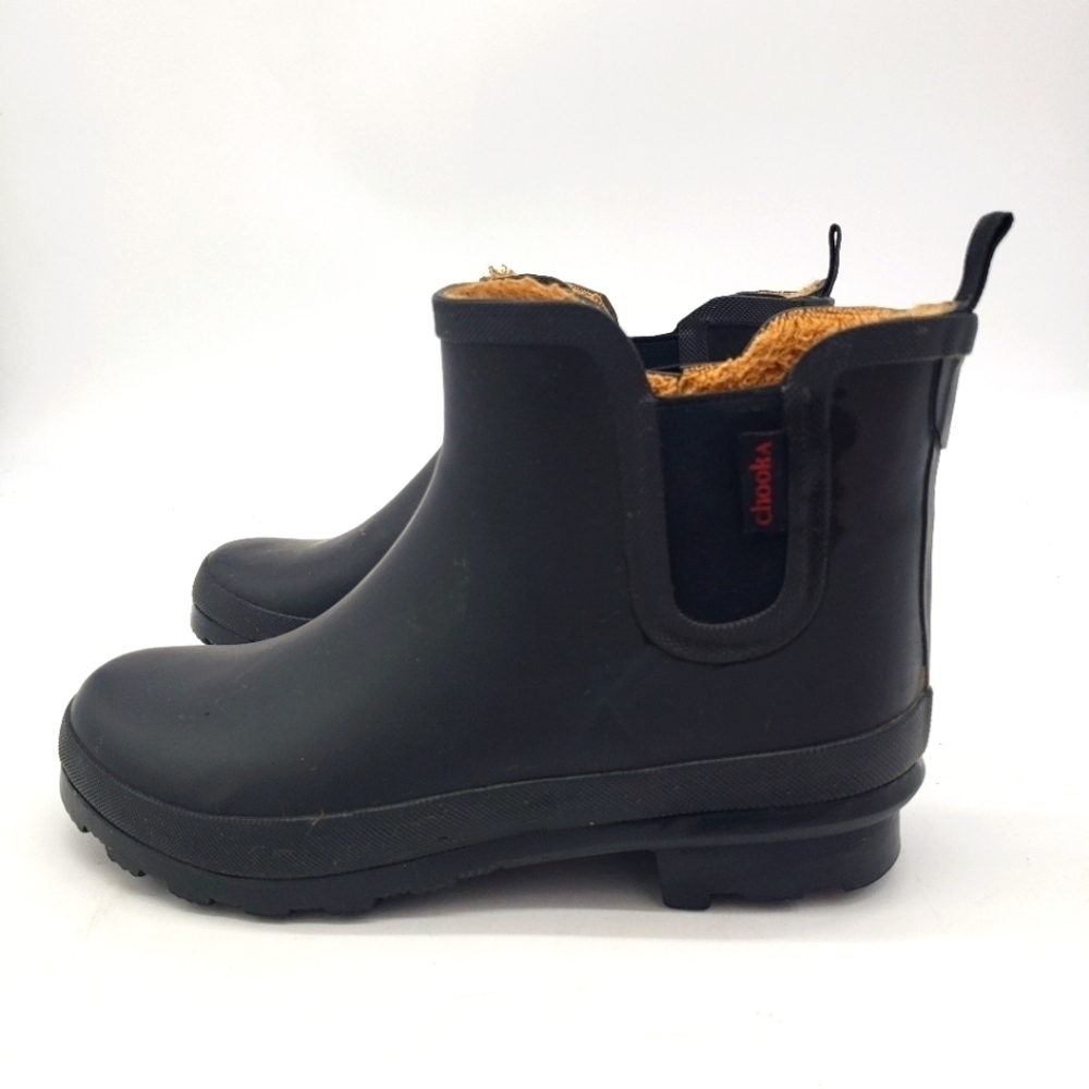 Chooka Shoes Women's 9 Waterproof Plush Chelsea Boots Black